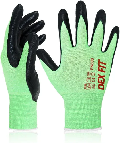 Miniatura 16 de DEX FIT Nitrile Work Gloves FN330,Stretch Fit, Touchscreen, Power Grip in Wet & Oily Conditions, Men & Women