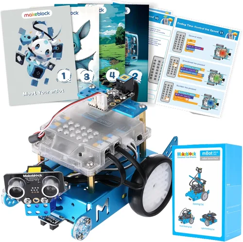 Makeblock Kit de robot mBot con caja de codificación de arañazos + paquete de complemento de robot servo