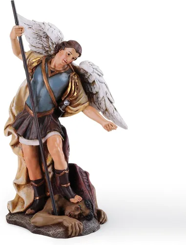 Joseph's Studio de Roman Figura de San Miguel Arcángel, estatua de mesa religiosa de 4 pulgadas, colección renacentista, decoración de fe