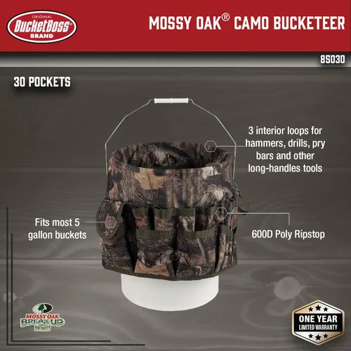 Miniatura 2 de Bucket Boss - Organizador de herramientas de cubo de camuflaje (se adapta a cubos de 5 galones), organización de cubos (85030), camuflaje de roble