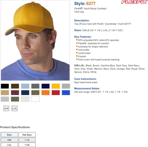 Miniatura 3 de Flexfit 6277 Wooly - Gorra de 6 paneles