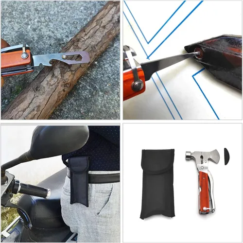 Miniatura 2 de Herramienta multiherramienta para acampar, equipo de supervivencia 16 en 1, de acero inoxidable, compatible con senderismo, pesca, kit de emergencia