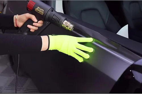 Miniatura 4 de Guantes de vinilo con envoltura, guantes profesionales antiestáticos para aplicación, trabajo libre de polvo, construcción de PC (Gris, 1 par)