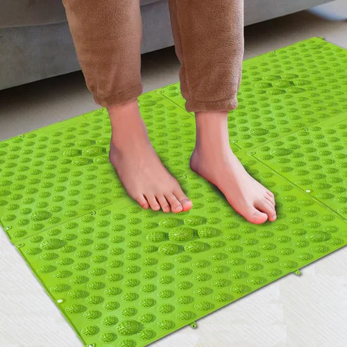 Miniatura 10 de Alfombrilla de masaje de pies, almohadilla de masaje, tapete de baño, tapete de yoga, juego al aire libre, 4 unidades (azul)