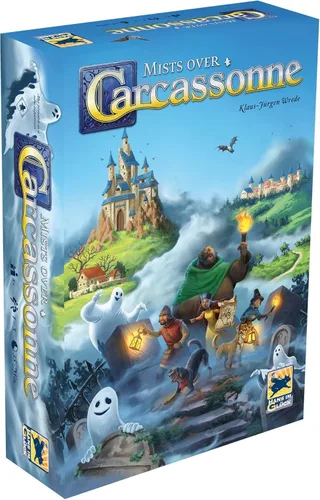 Juego de mesa Mists Over Carcassonne | Juego de estrategia de construcción de territorios | Juego familiar cooperativo para niños y adultos | A