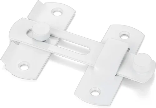 Miniatura 6 de INIRET 8 Paquetes de Pestillos para Puerta de Granero, Acero Inoxidable Blanco, Pestillo de Puerta Abatible de Granero, Cerradura de Puerta Bi-fold