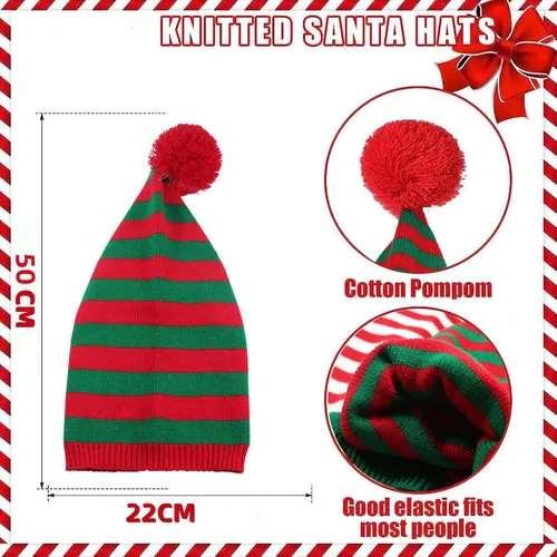 Miniatura 3 de YEKEYI Sombrero de Navidad Sombrero de Navidad Sombrero de invierno Sombrero de Papá Noel para Navidad Año Nuevo Fiesta Headwear