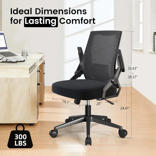Miniatura 2 de GTPOFFICE Silla de oficina ergonómica, silla de escritorio para computadora cómoda con soporte lumbar ajustable, silla de oficina de malla
