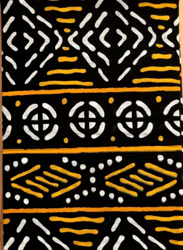 Miniatura 3 de Tela de impresión Bogolan, Tela africana de The Yard, Tela de impresión de barro, Vestido de impresión africana, Tela africana para mujeres, Tela