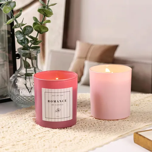 Miniatura 9 de 12 tarros de velas rosas surtidos para hacer velas, tarros de vela vacíos de 10 onzas con tapas y etiquetas de bambú, tarro de vela de vidrio