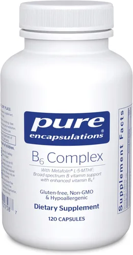 Pure Encapsulations B6 Complex - Apoya la salud del sistema nervioso y el cerebro* - Incluye vitaminas B - Contiene vitamina B6 enriquecida - Sin