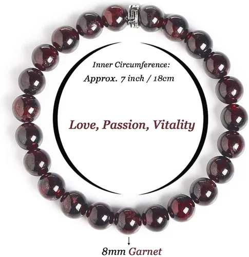 Miniatura 2 de BONNY BOXX Pulsera de piedras preciosas curativas naturales, pulsera de piedra semipreciosa de 0.315in para hombres y mujeres, joyería de cristal