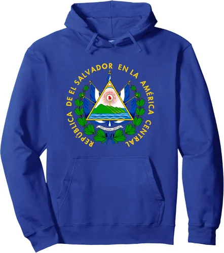 Miniatura 4 de Sudadera con capucha con diseño de emblema de la bandera de El Salvador
