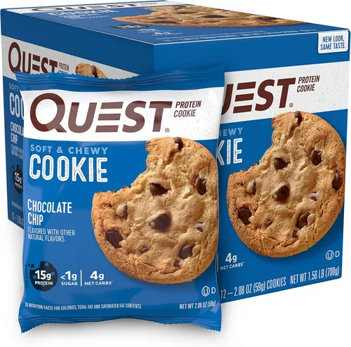 Miniatura 5 de Quest Nutrition Chips de proteína estilo tortilla, tacos cargados, bajos en carbohidratos, sin gluten, horneados, 1.1 onzas y galletas de proteína