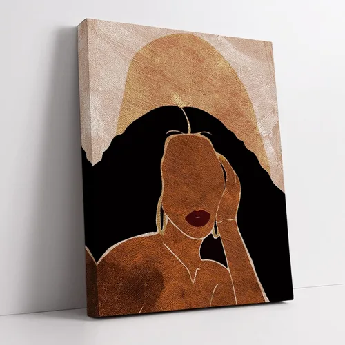 Tuyashua Lienzo decorativo con marco de mujer negra (11.5 x 15 pulgadas), arte de pared afroamericana, decoración de pared de niña negra, decoración