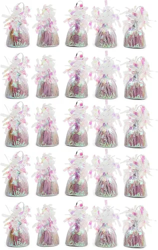 Miniatura 10 de BLUE PANDA Pesas de globo negro, paquete de 15, 6 onzas, 4.5 pulgadas, peso de globo de helio a granel para centros de mesa y eventos al aire libre