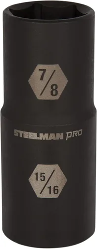 Miniatura 4 de STEELMAN 99563 1/2-Inch Drive 6-Point Impact Flip Socket, 7/8 pulgadas x 15/16 pulgadas