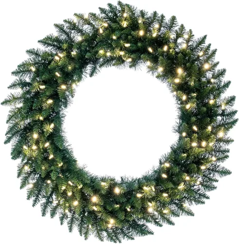 Vickerman Guirnalda de Navidad artificial Bellevue Alpine con luces LED blancas cálidas, 36 pulgadas (A861037LED)