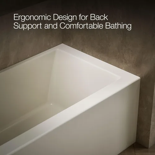 Miniatura 8 de Kohler 1956-LA-96 Underscore® 60" x 30" baño de alcoba, drenaje izquierdo, galleta