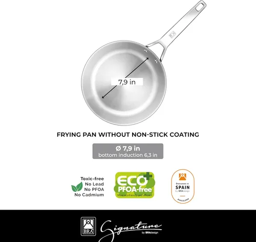 Miniatura 12 de BRA COOKWARE Signature - Juego de utensilios de cocina de acero inoxidable de 10 piezas Juego de ollas y sartenes profesionales Juego de cocina