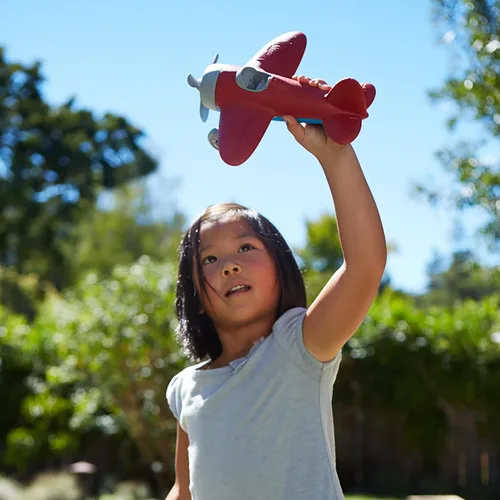 Miniatura 3 de Green Toys Avión - Libre de BPA, libre de ftalatos, avión aero rojo para mejorar el conocimiento aeronáutico de los niños. Juguetes