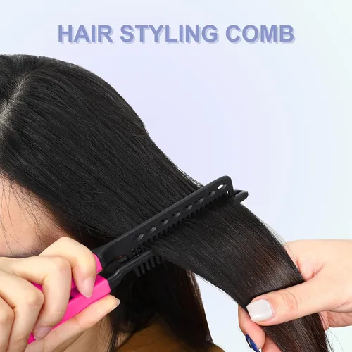Miniatura 7 de VOCOSTE Peine para alisar el cabello, resistente al calor, peine para alisar el cabello, ABS, rojo