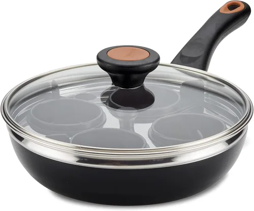 Miniatura 11 de Farberware Glide Escalfador de Huevos Antiadherente de Cerámica Cobreada con Tapa, 8 Pulgadas, Negro - 10654