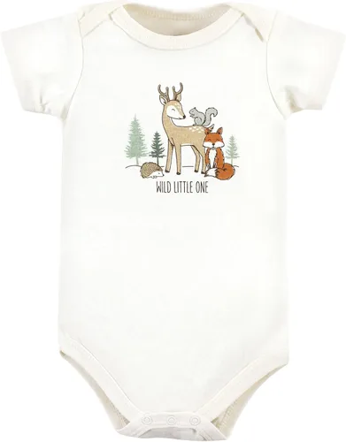 Miniatura 3 de Hudson Baby - Mamelucos de algodón para bebés niñas, Animales del bosque, paquete de 5