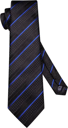 Miniatura 17 de Hi-Tie Corbata clásica de cachemira para hombre con pañuelo y gemelos a cuadros