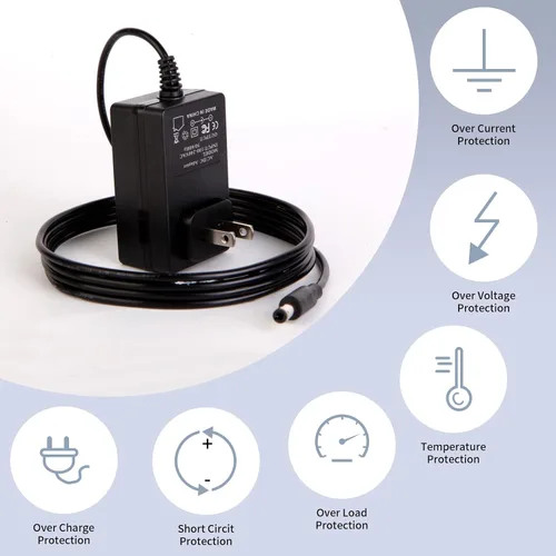 Miniatura 5 de Fuente de alimentación de 9V 1A Adaptador de CA DC 9Volt Adaptador de corriente Cargador 9V Cable de alimentación con 8 Enchufes de CC