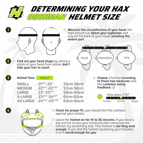 Miniatura 4 de HAX Obsidian - Casco de motocicleta de cara completa con doble visera para adultos, para motocicleta de calle, con pinlock listo para pinlock, negro