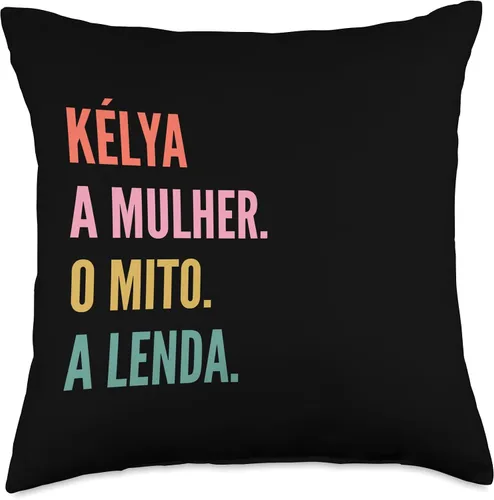 Miniatura 4 de Funny Portuguese First Name Design - Kélya Throw Pillow