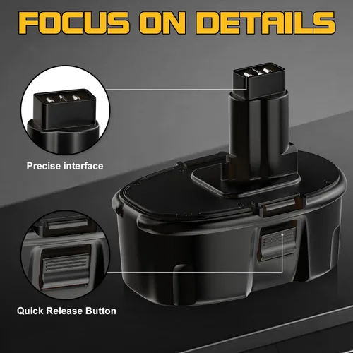 Miniatura 3 de PDstation Paquete de 2 baterías de repuesto de 4800 mAh DC9096 para Dewalt de 18 V, compatible con Dewalt batería de 18 voltios DC9098 DC9099 DC970