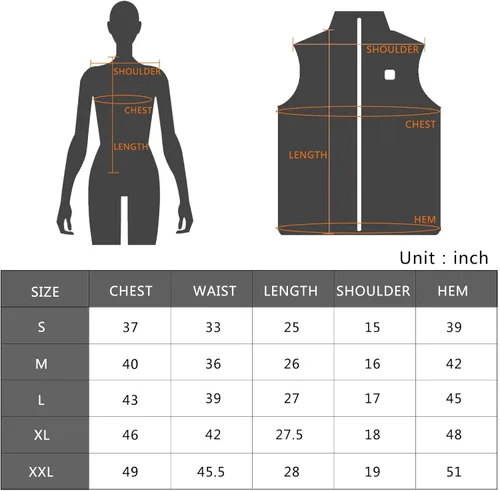 Miniatura 6 de nomakk Womens Heated Vest with 3 Heating Levels 4 Heating ZonesNeck Heating Jacket Washable Batteries not included