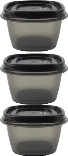 Miniatura 19 de Paquete de contenedores de almacenamiento de alimentos de 1.25 tazas, juego de 9 piezas, tapas azules fáciles de encontrar, 4 recipientes, 4 tapas