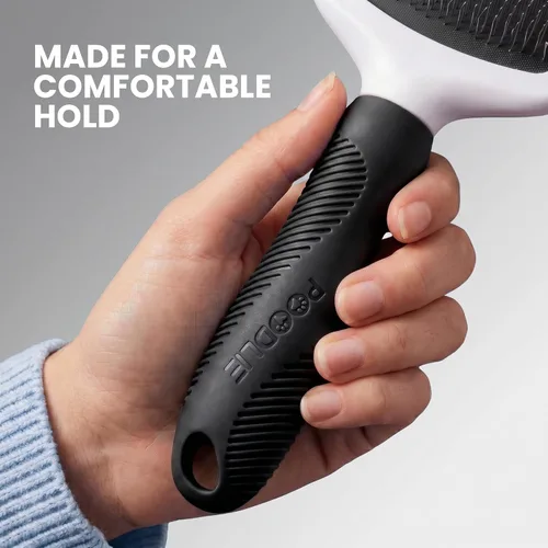 Miniatura 2 de Poodle Pet Slicker Brush – Para perros, gatos y conejos – Elimina la piel enmarañada, los nudos y el pelo suelto – Adecuado para el aseo