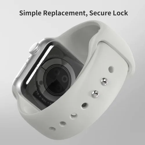 Miniatura 5 de Sinjimoru Correa de silicona para Apple Watch, compatible con Apple Watch de 1.496 in, 1.575 in, 1.614 in, 1.654 in, 1.732 in, 1.772 in, 1.929 in