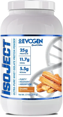 Miniatura 17 de Evogen Isoject - Aislado de proteína de suero Proteína de suero en polvo ultra pura con enzimas encendedoras, BCA y EAA Absorción y recuperación