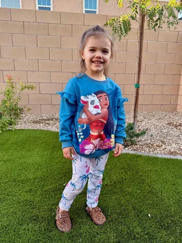 Miniatura 2 de Disney Frozen Minnie Mouse Stitch - Conjunto de 2 piezas para niña, sudadera de manga larga y leggings