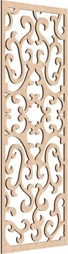 Miniatura 111 de Smithfield Paneles de pared decorativos de madera con calado, 13 3/8 pulgadas de ancho x 34 3/8 pulgadas de alto x 3/8 de alto, roble rojo rojo