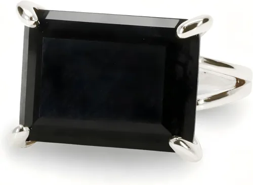 Miniatura 5 de Anillo de ónix negro de estilo clásico, impresionantes anillos de piedras preciosas, joyería hecha a mano para mujer, moda, declaración, compromiso