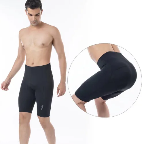 Miniatura 3 de ROTTO Pantalones cortos de ciclismo para hombre con acolchado de gel