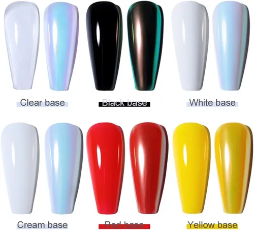 Miniatura 4 de 1 caja de polvo de uñas cromado, sirena, purpurina en polvo, polvo de perla, polvo holográfico, cromo, decoración de uñas, arte de uñas holográfico