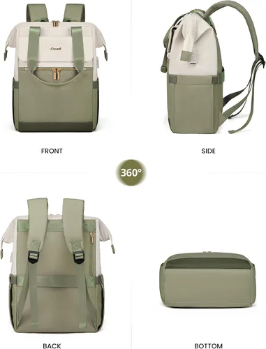 Miniatura 9 de LOVEVOOK Mochila para laptop para mujeres, mochila de trabajo convertible con bolso con puerto USB, Trabajo