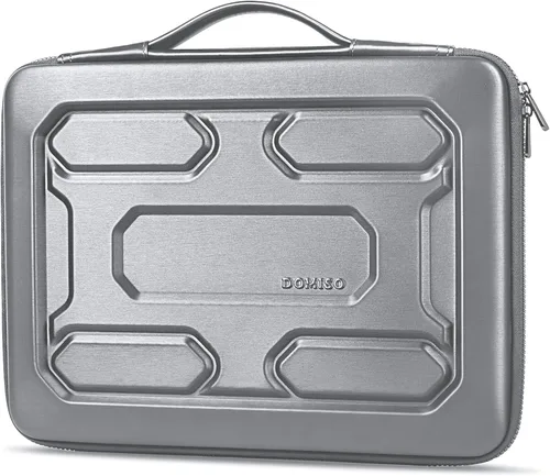Miniatura 22 de DOMISO Funda para laptop de 13.3 pulgadas con asa, bolsa para computadora a prueba de golpes, funda protectora impermeable EVA para portátiles