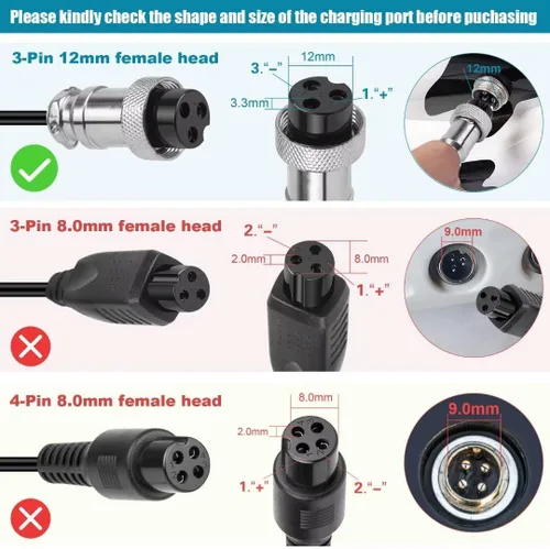 Miniatura 5 de Adaptador de CA compatible con Razor MX350 Scooter, Dirt Bike, E100, E200, E300, MX400 Dirt Rocket, Pocket Mod, Quad Dirt, fuente de alimentación
