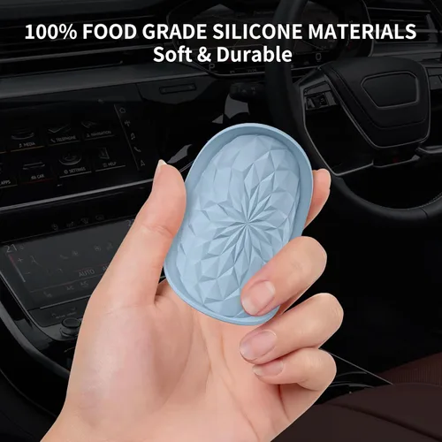 Miniatura 6 de ME.FAN Posavasos de automóvil para portavasos [4 unidades] – Alfombrillas de silicona para tazas de 2.75 pulgadas para automóvil – Accesorios