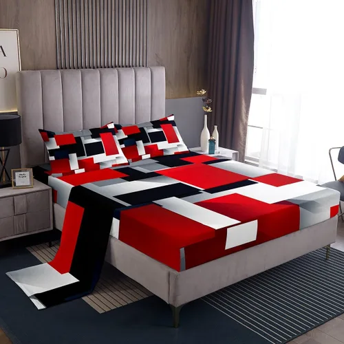 Miniatura 39 de Juego de sábanas con estampado camuflaje de la bandera estadounidense tamaño King, de Castle Fairy. Juego de ropa de cama de lujo de microfibra