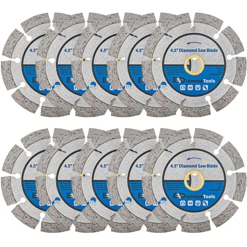 Miniatura 21 de Hoja de sierra de diamante segmentada de 4 "para hormigón, ladrillo, bloque y mampostería, altura de segmento de 0.394 in, eje de 7/8"-5/8