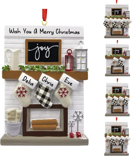 Miniatura 8 de Adornos de Navidad personalizados para familia de 2, adornos de Navidad familiares personalizados con nombres, decoraciones de Navidad